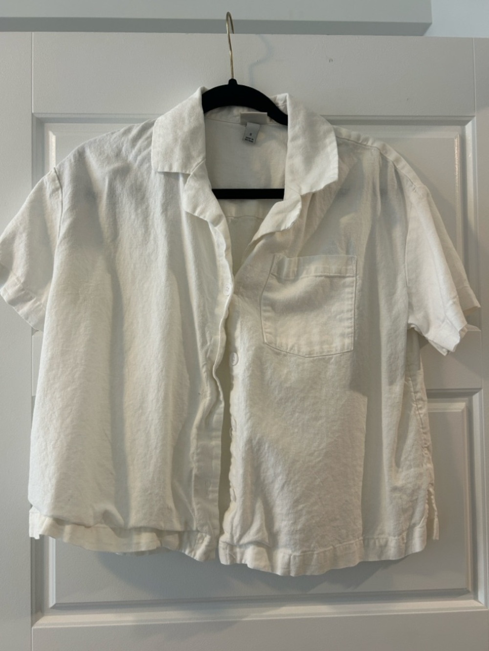 a new day White Short-Sleeve Button Down Shirt